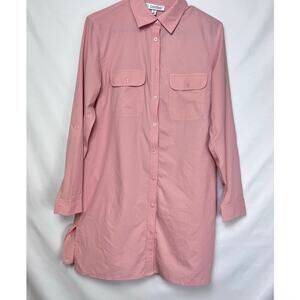Coolibar Womens Small Peach Santori Tunic Long Sleeve Vacation UPF 50+ Shirt